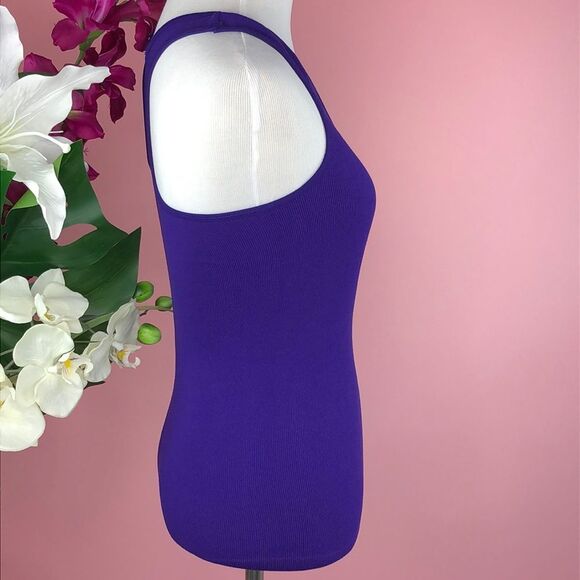 Active Basic Purple Sleeveless Scoop Neck Racerback Tank Top - Picture 5 of 12